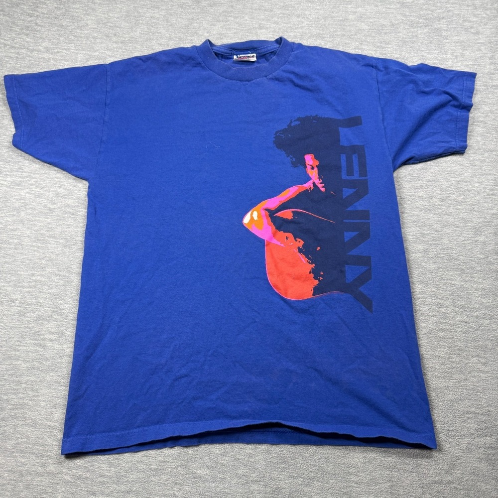 Optima T Shirt Men Large Blue Lenny Kravitz Vintage Band‎ Rock Concert 2002 Te